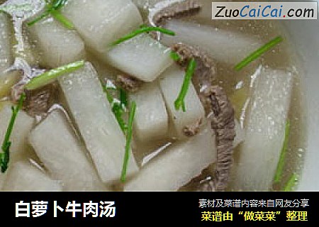 白萝卜牛肉汤