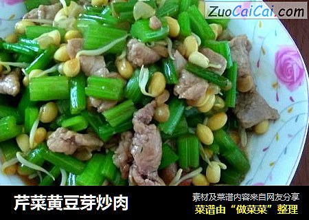 芹菜黄豆芽炒肉