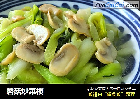 蘑菇炒菜梗