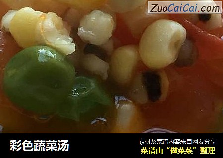彩色蔬菜汤
