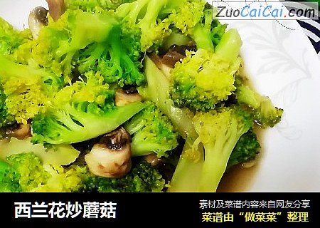 西兰花炒蘑菇