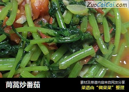 茼蒿炒番茄