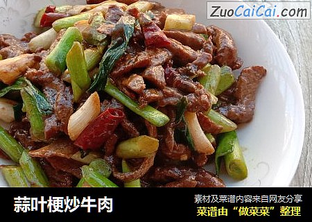 蒜叶梗炒牛肉