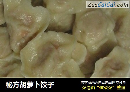 秘方胡萝卜饺子
