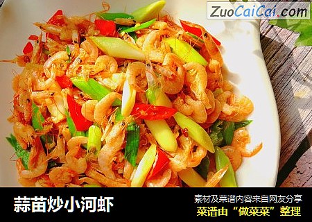 蒜苗炒小河虾
