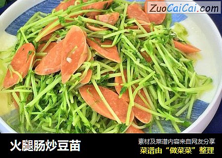 火腿肠炒豆苗