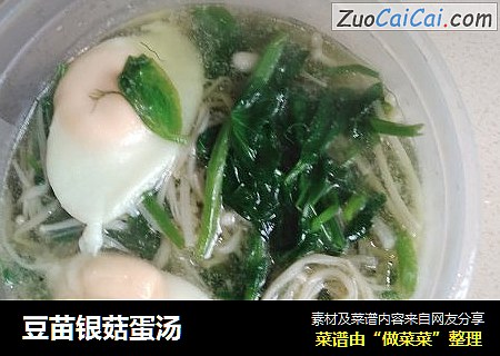 豆苗银菇蛋汤