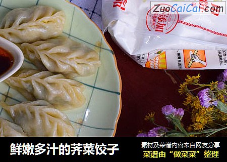 鲜嫩多汁的荠菜饺子