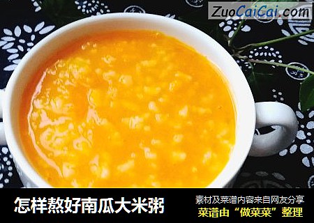 怎样熬好南瓜大米粥