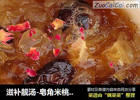 滋补靓汤-皂角米桃胶炖银耳