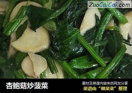 杏鲍菇炒菠菜