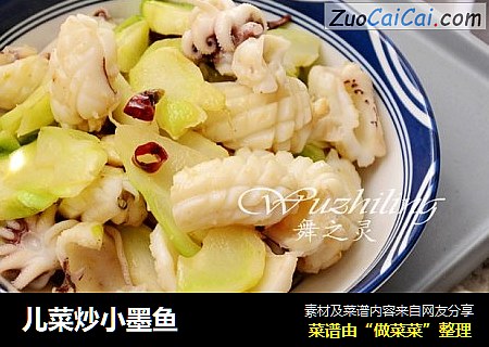 儿菜炒小墨鱼