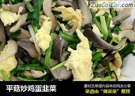 平菇炒鸡蛋韭菜