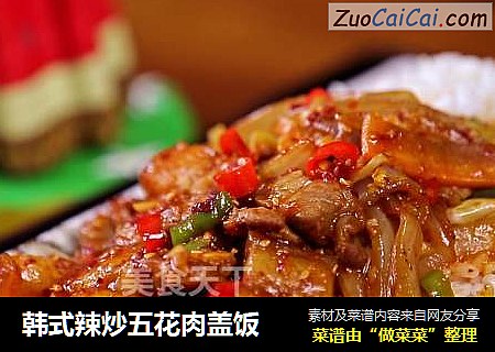 韩式辣炒五花肉盖饭