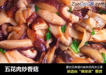 五花肉炒香菇
