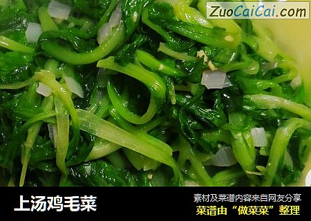 上汤鸡毛菜
