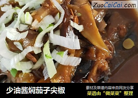 少油酱焖茄子尖椒