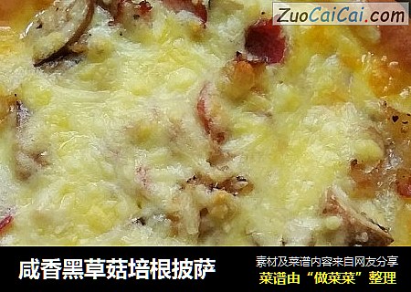 咸香黑草菇培根披萨