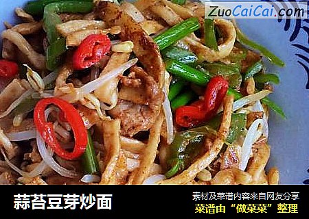 蒜苔豆芽炒面