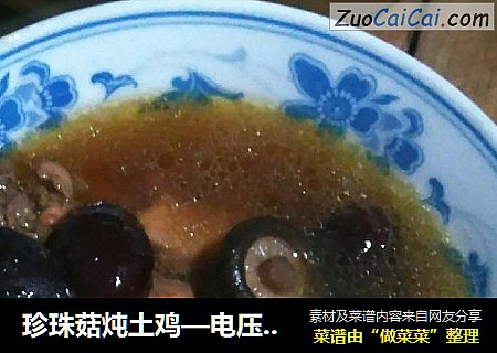 珍珠菇炖土鸡—电压力锅版