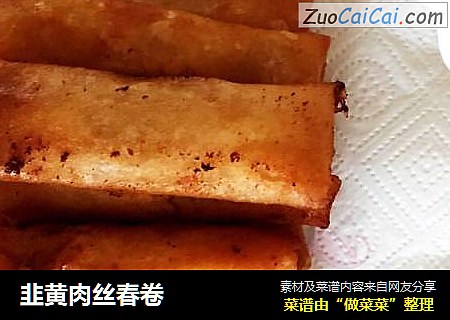 韭黄肉丝春卷