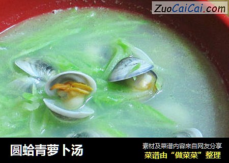 圆蛤青萝卜汤