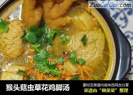 猴头菇虫草花鸡脚汤