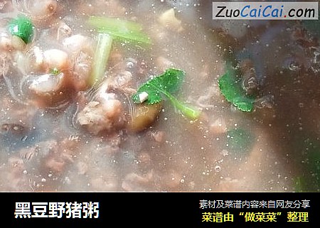 黑豆野猪粥