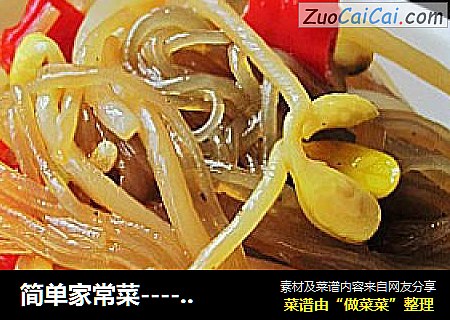 简单家常菜----黄豆芽炒粉丝