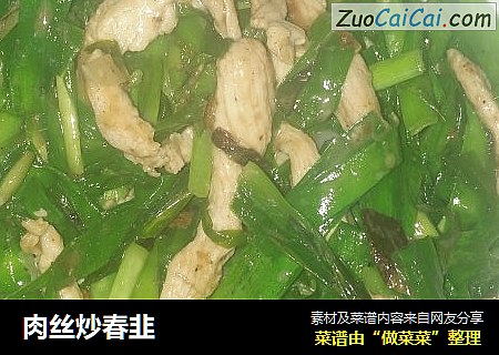 肉丝炒春韭