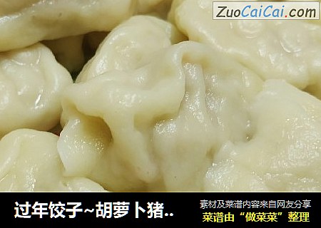 过年饺子~胡萝卜猪肉水饺