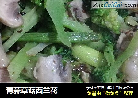青蒜草菇西兰花