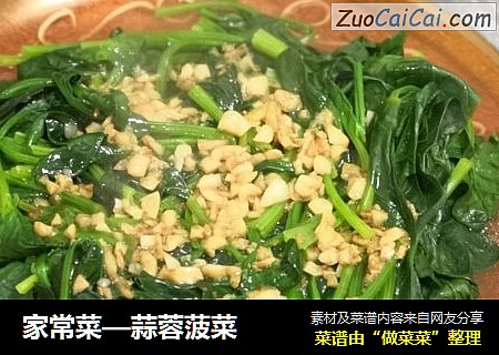 家常菜—蒜蓉菠菜