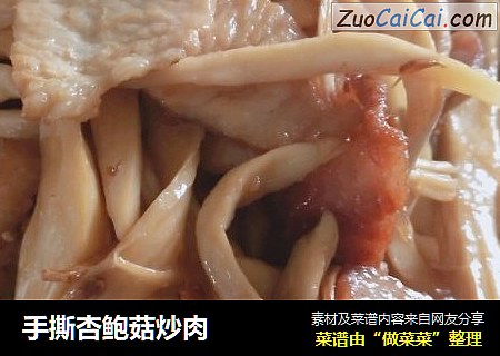 手撕杏鲍菇炒肉
