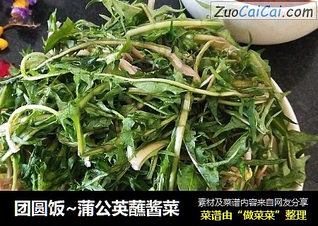 团圆饭~蒲公英蘸酱菜
