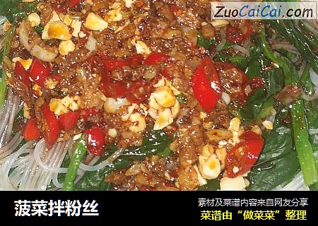 菠菜拌粉丝