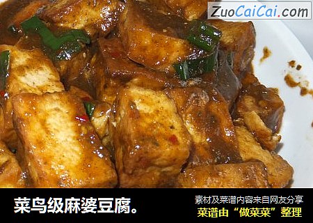 菜鸟级麻婆豆腐。