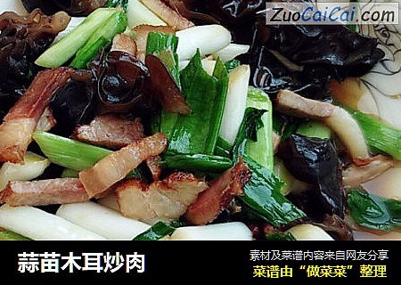 蒜苗木耳炒肉