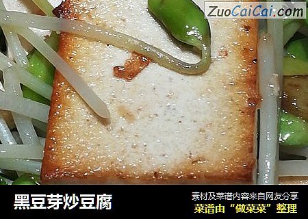 黑豆芽炒豆腐