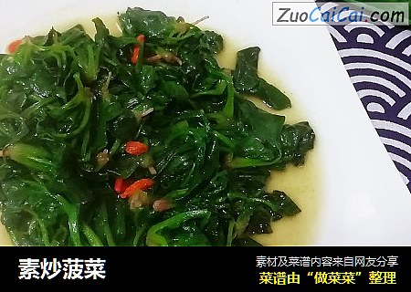 素炒菠菜