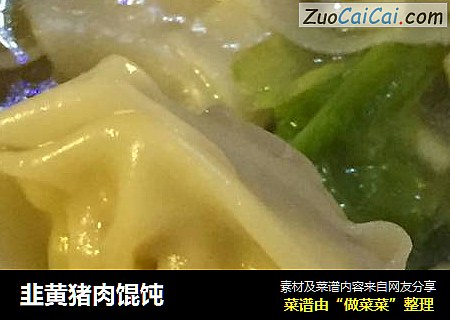韭黄猪肉馄饨