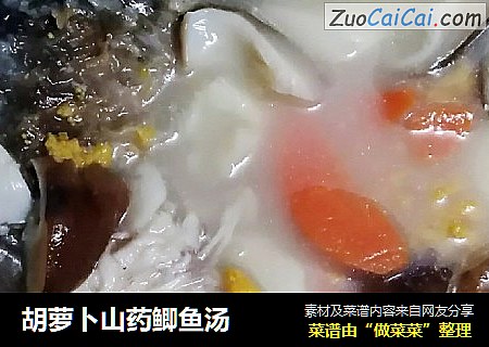 胡萝卜山药鲫鱼汤