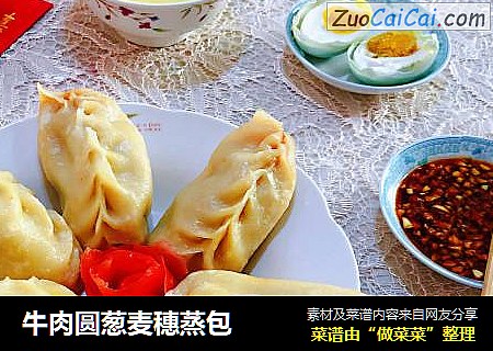 牛肉圆葱麦穗蒸包