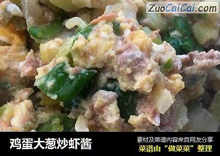 鸡蛋大葱炒虾酱