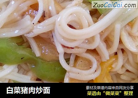 白菜猪肉炒面