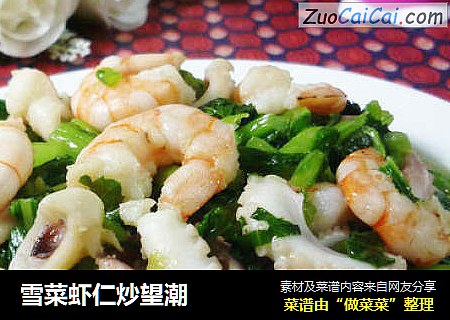 雪菜虾仁炒望潮