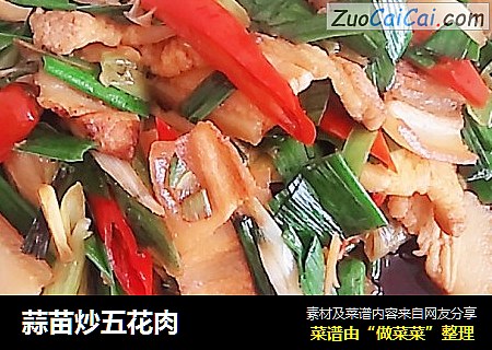 蒜苗炒五花肉