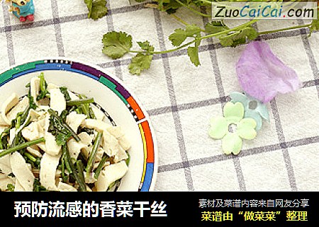 预防流感的香菜干丝