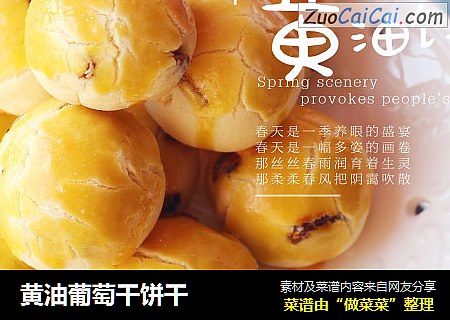 黄油葡萄干饼干