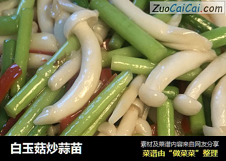 白玉菇炒蒜苗